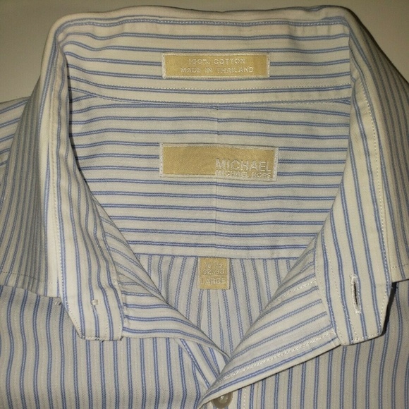 Michael Kors Blue And White Striped Shirt - Picture 2 of 8